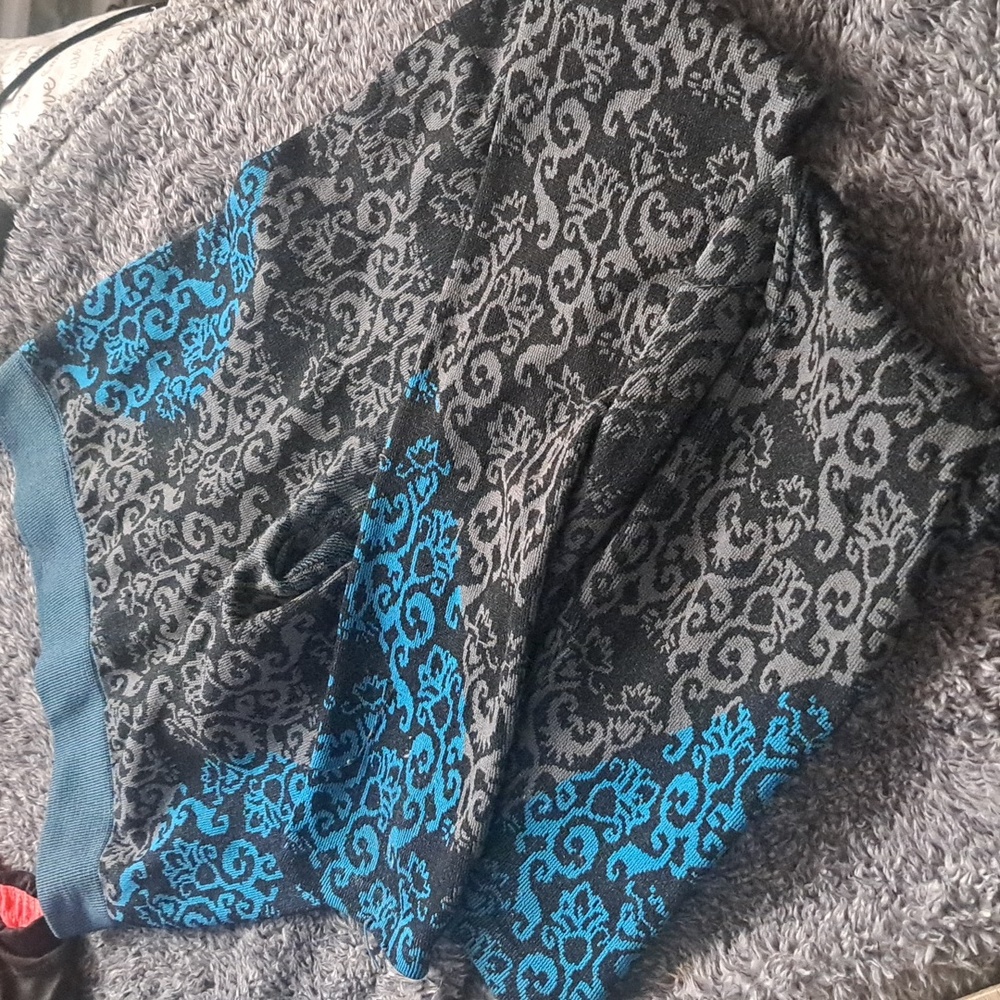 Turquoise black and gray one size fits most the tights by Indero